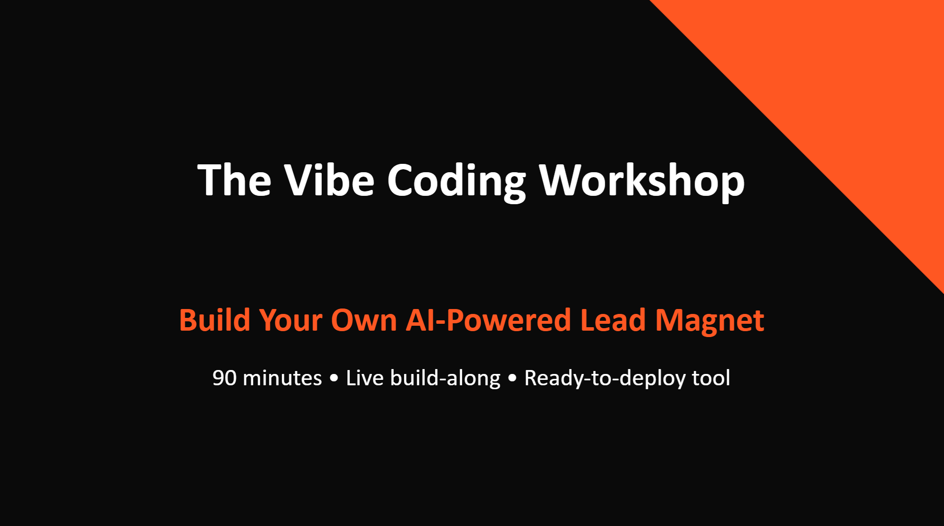 Vibe Coding Workshop Replay